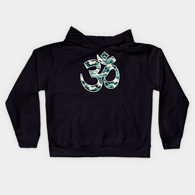 Cosmic Resonance: The Mystical Power of Om Kanagawa Kids Hoodie by star trek fanart and more